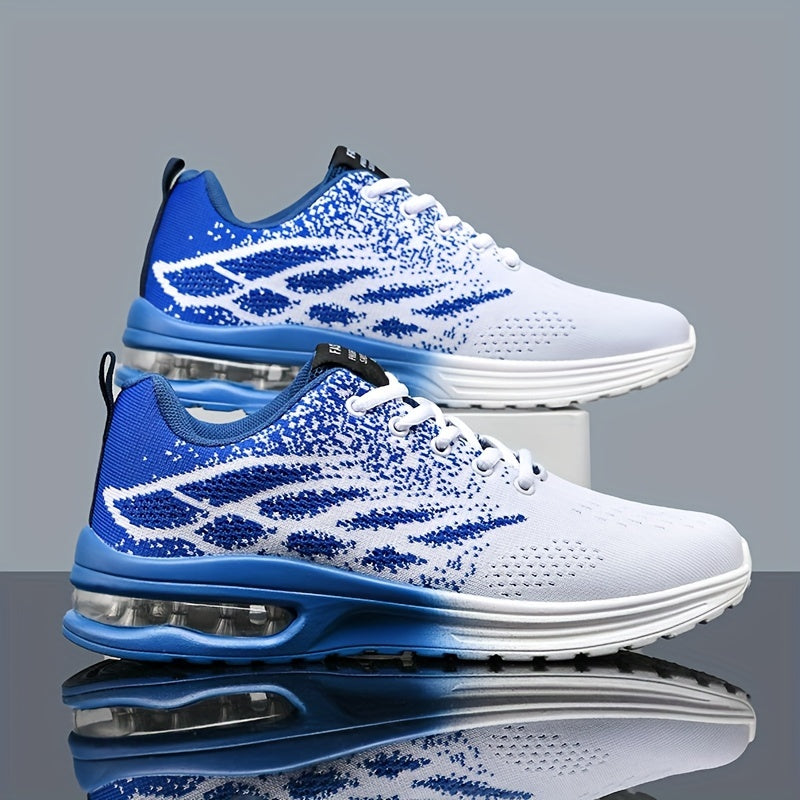 Lace-up Sneakers With Air Cushion, Athletic Shock-absorbing