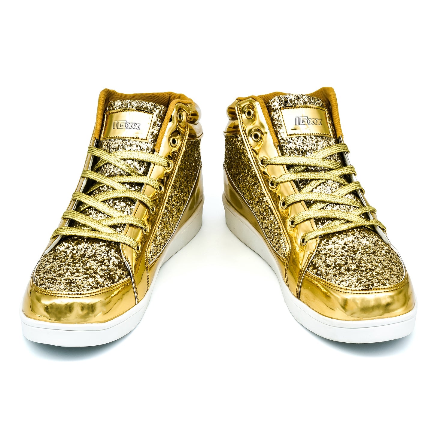 High Top Sequin Shoes, Shiny Casual Sneakers For Parties