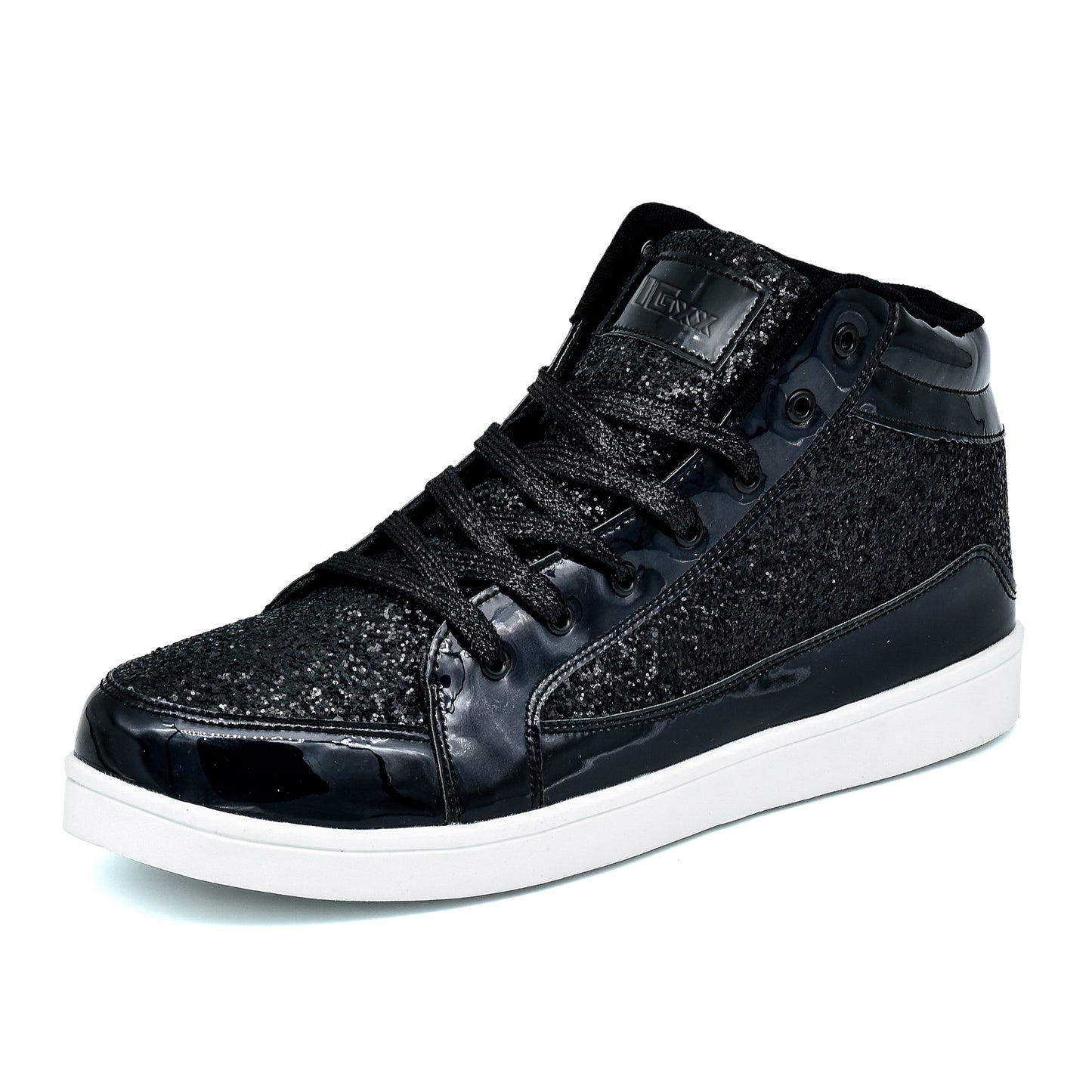 High Top Sequin Shoes, Shiny Casual Sneakers For Parties