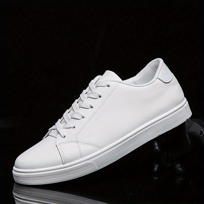 Lace-up Sneakers, PU Leather Skate Shoes, Easy To Clean